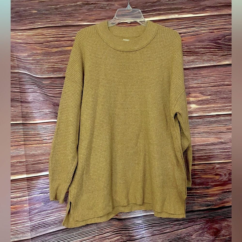 Aerie Oversized Longsleeve Orange Sweater. Size Small.